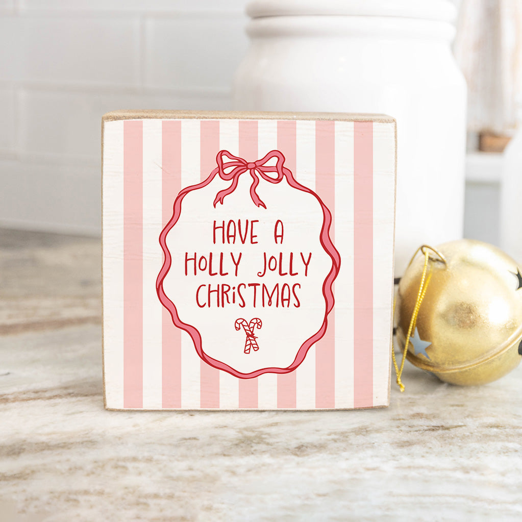 Have A Holly Jolly Christmas Square Block