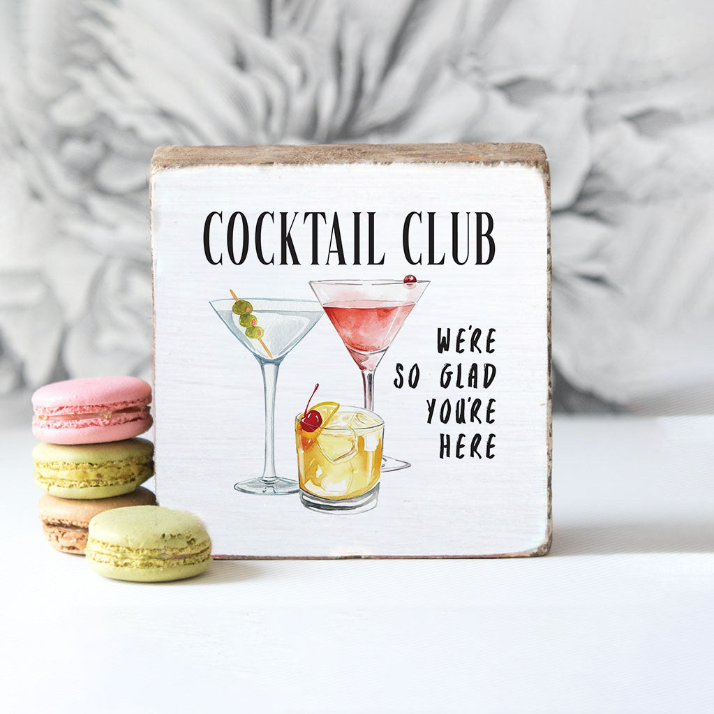 Cocktail Club Block Sign