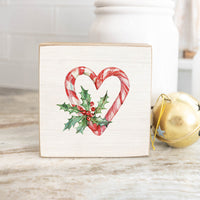 Christmas Heart Candy Square Block