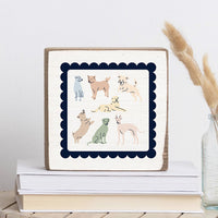 Dogs Stamp Block Sign