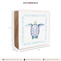 Sea Turtle Block Sign