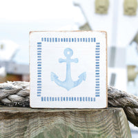Blue Anchor Block Sign