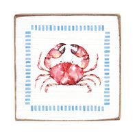 Stitched Crab Block Sign