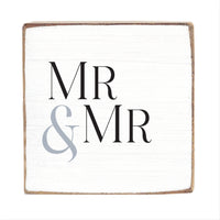 Mr & Mr Block Sign
