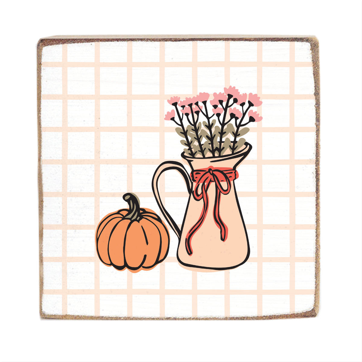 Autumn Bloom Block Sign