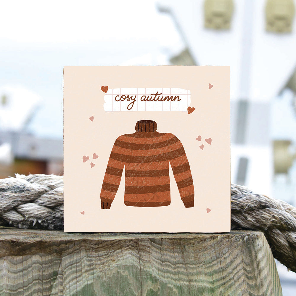 Cozy Autumn Sweater Block Sign