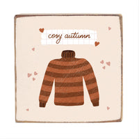 Cozy Autumn Sweater Block Sign