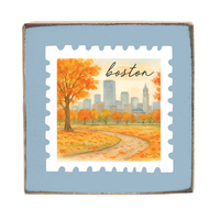 Boston City Stamp Square Block Sign