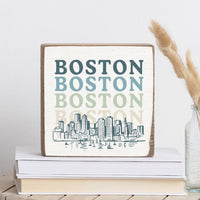 Boston City Block Sign