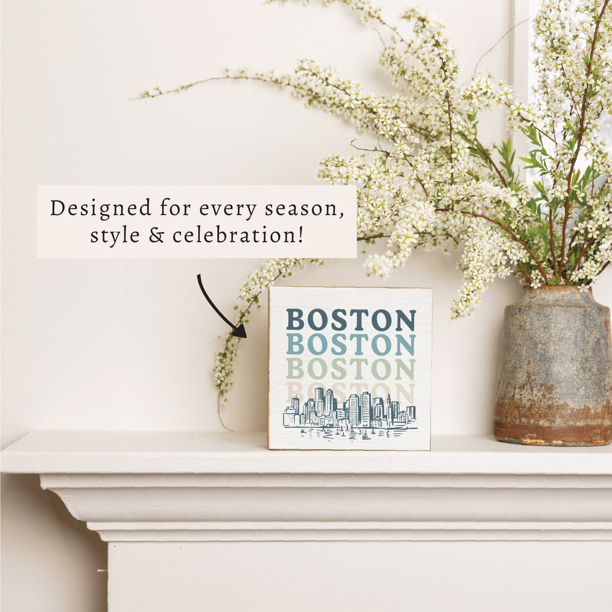 Boston City Block Sign
