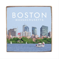 Boston Massachusetts Square Block Sign