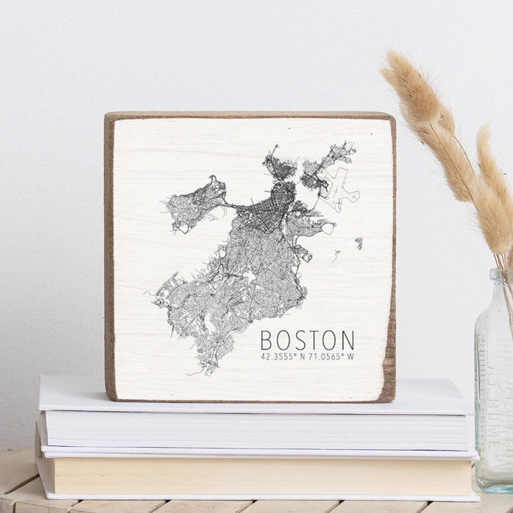 Boston Map Scale Block Sign