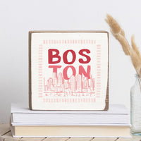 Boston Pink Block Sign