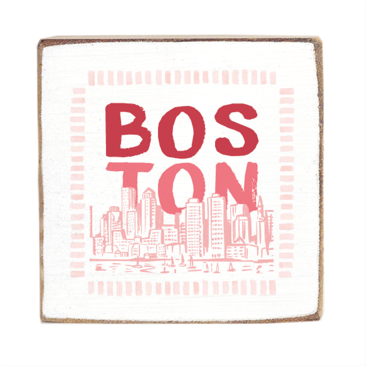 Boston Pink Block Sign