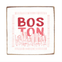 Boston Pink Block Sign