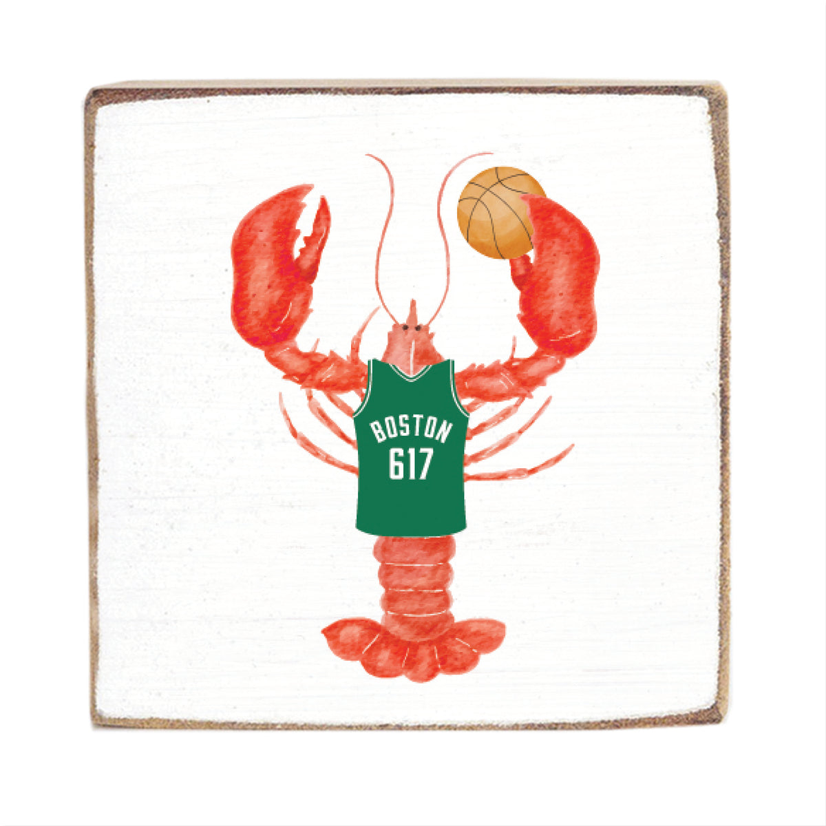 Boston Basketball Lobster Block Sign