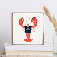 New England Football Lobster Block Sign