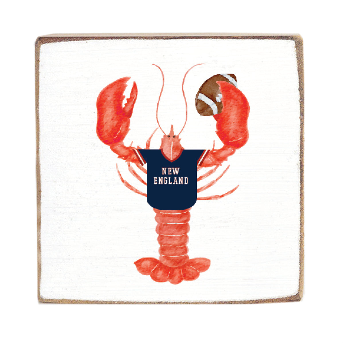 New England Football Lobster Block Sign