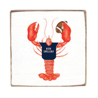 New England Football Lobster Block Sign