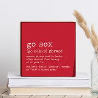Boston Go Sox Definition Block Sign
