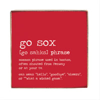 Boston Go Sox Definition Block Sign