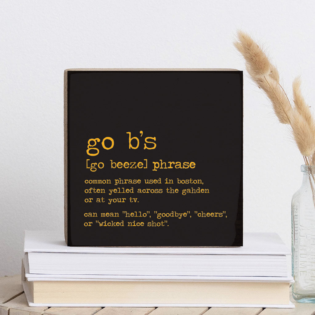 Boston Go B's Definition Block Sign