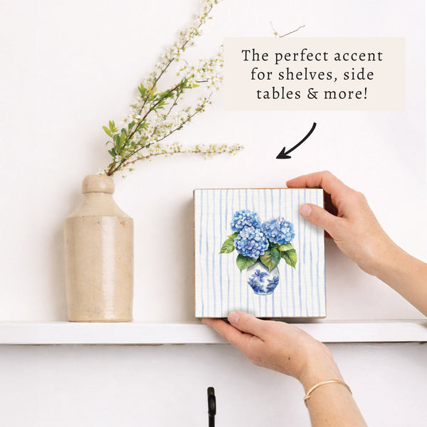 Hydrangea Vase Block Sign