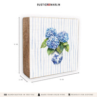 Hydrangea Vase Block Sign