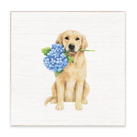 Hydrangea Dog Block Sign