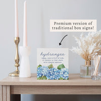Hydrangea Definition Block Sign