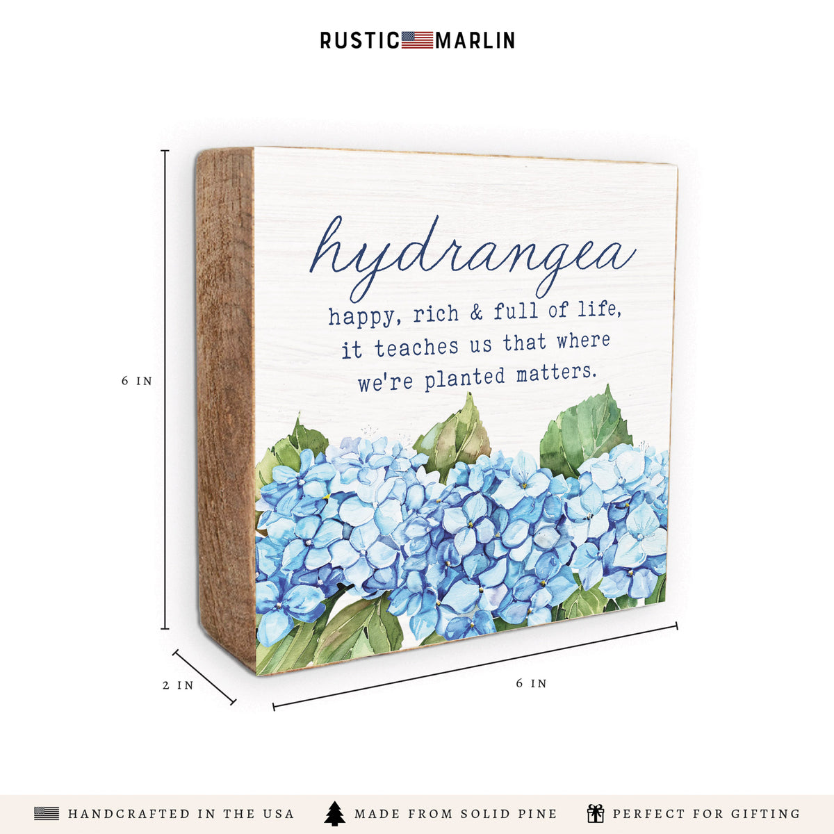 Hydrangea Definition Block Sign