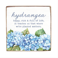 Hydrangea Definition Block Sign