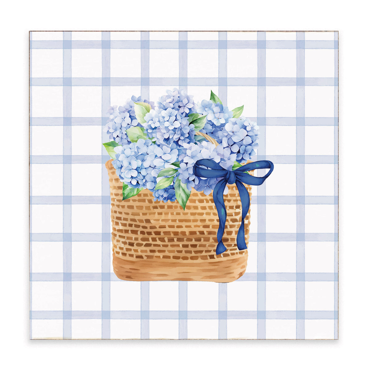 Hydrangea Basket Block Sign