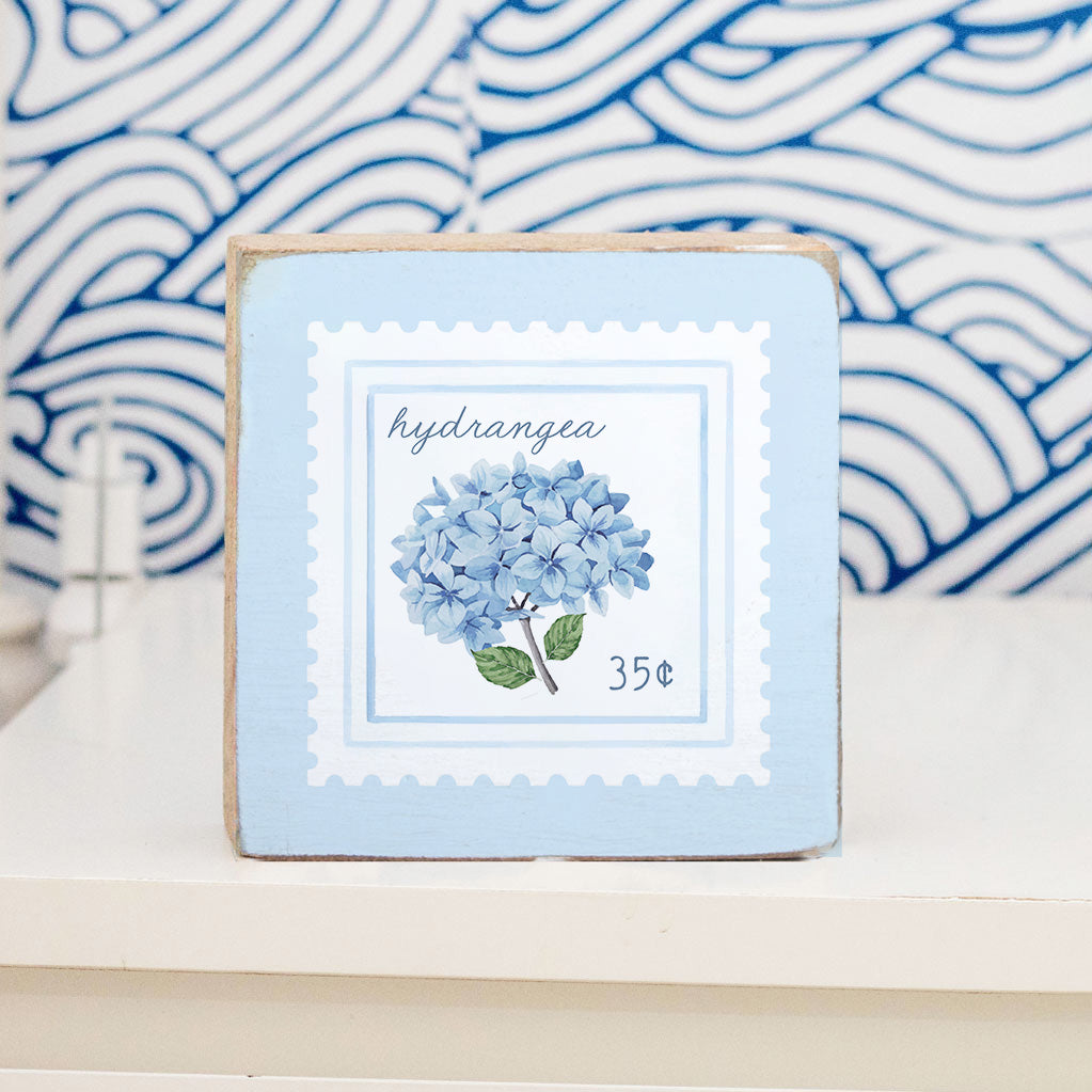 Hydrangea Stamp Block Sign