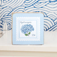 Hydrangea Stamp Block Sign