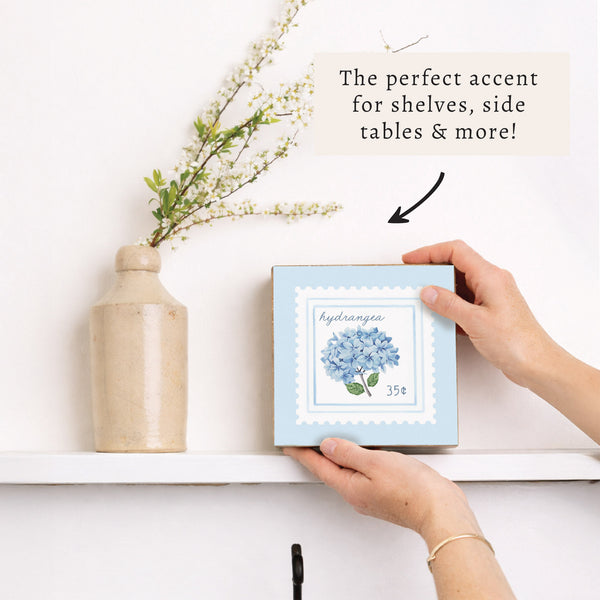 Hydrangea Stamp Block Sign