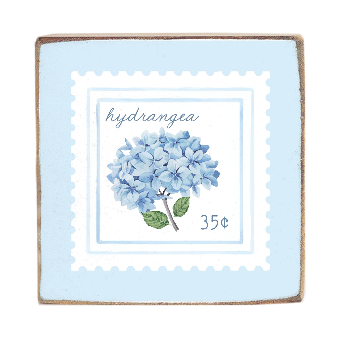 Hydrangea Stamp Block Sign
