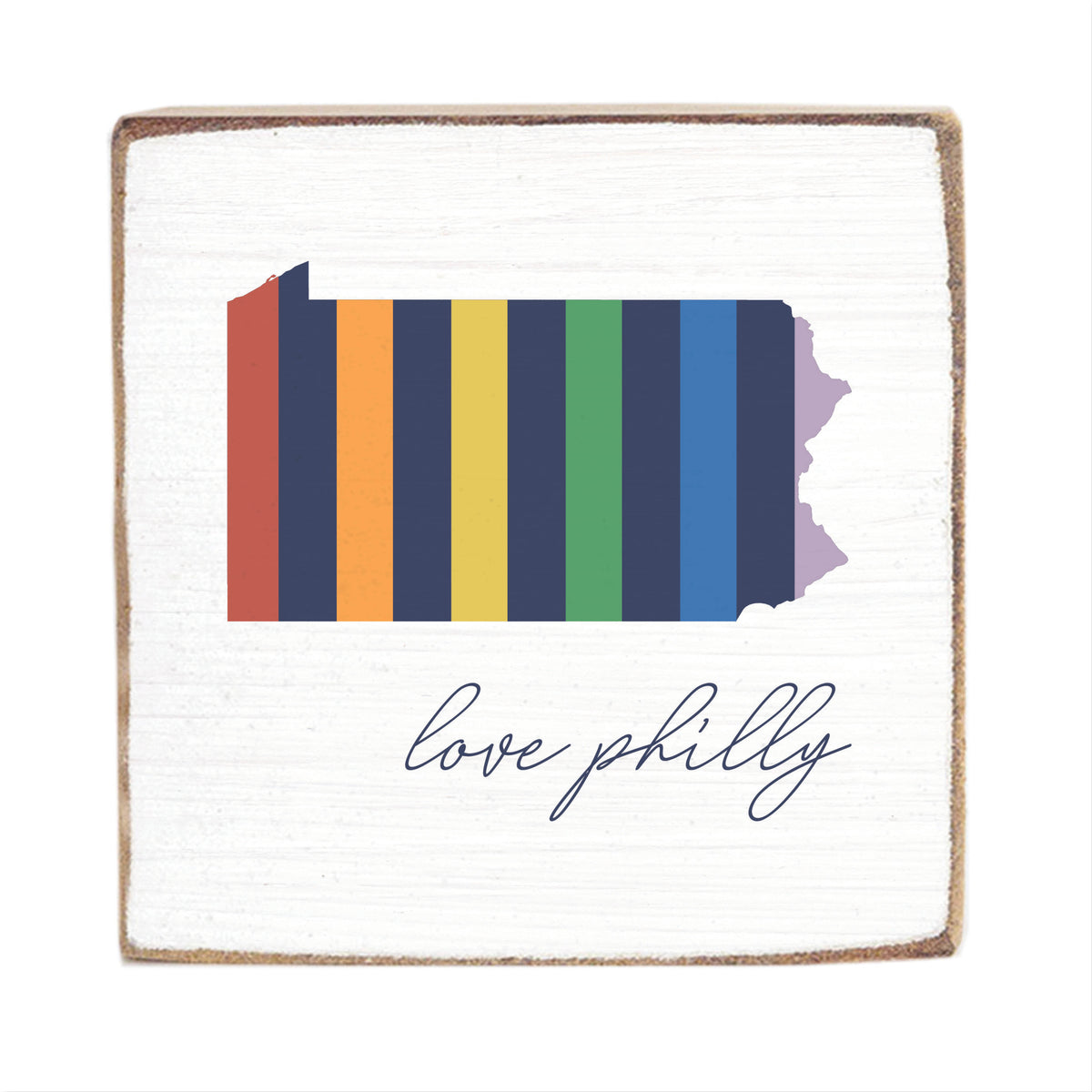 Love Philly Rainbow Block Sign