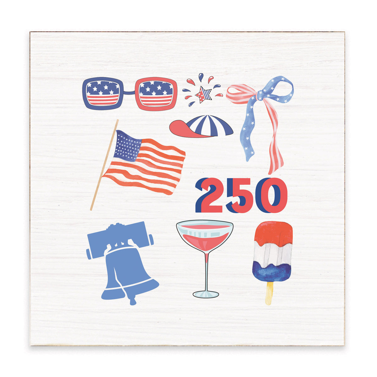 Philly America 250 Icons Block Sign