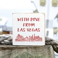 With Love From Las Vegas Block Sign
