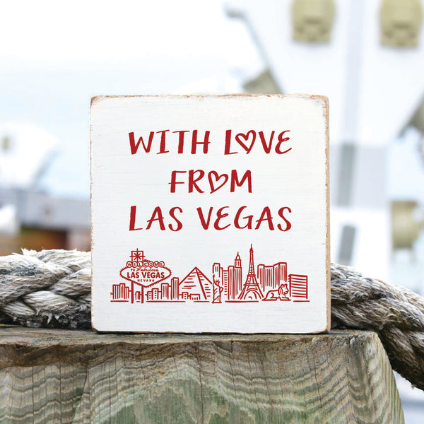 With Love From Las Vegas Block Sign