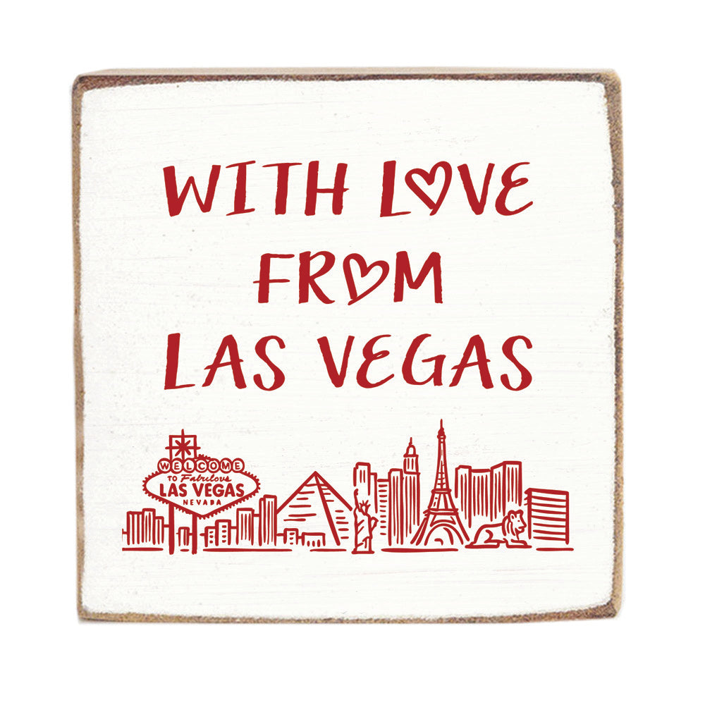 With Love From Las Vegas Block Sign