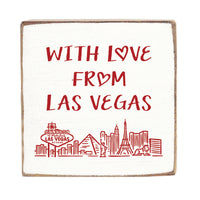 With Love From Las Vegas Block Sign