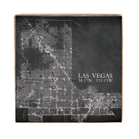 Las Vegas Charcoal City Grid Block Sign