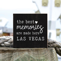 Las Vegas Best Memories Block Sign