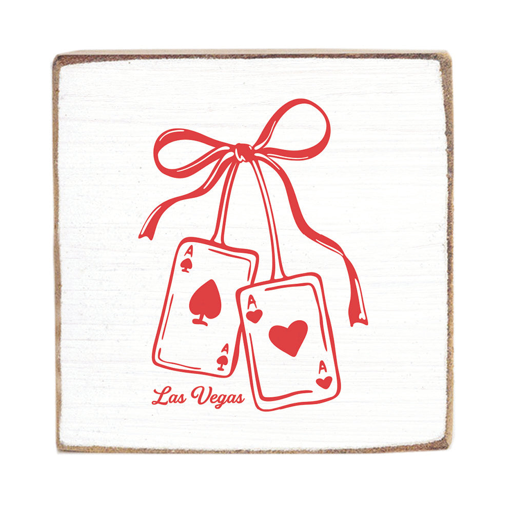 Las Vegas Ace of Hearts Block Sign
