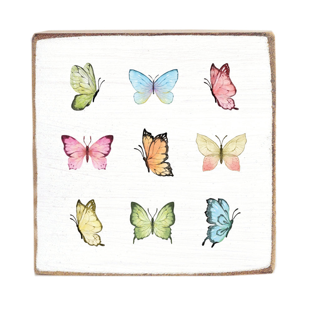 Butterflies Block Sign