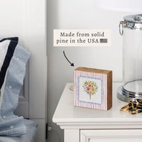 Floral Bouquet Block Sign