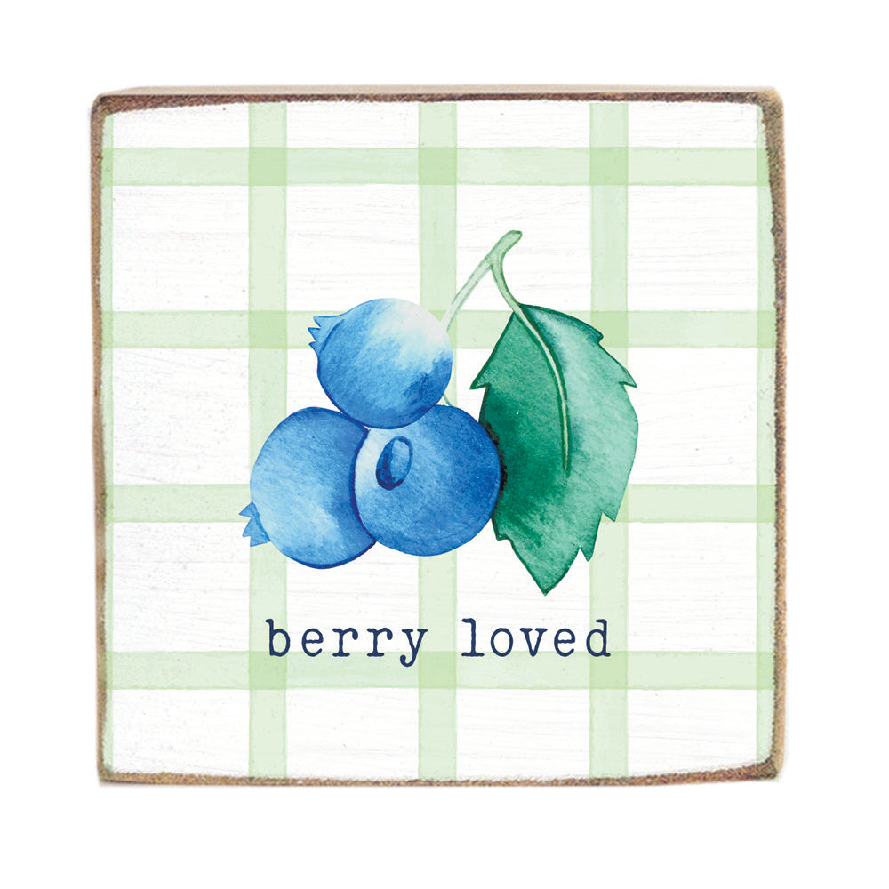 Berry Loved Block Sign