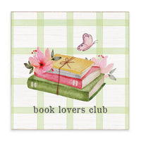 Book Lover Club Block Sign